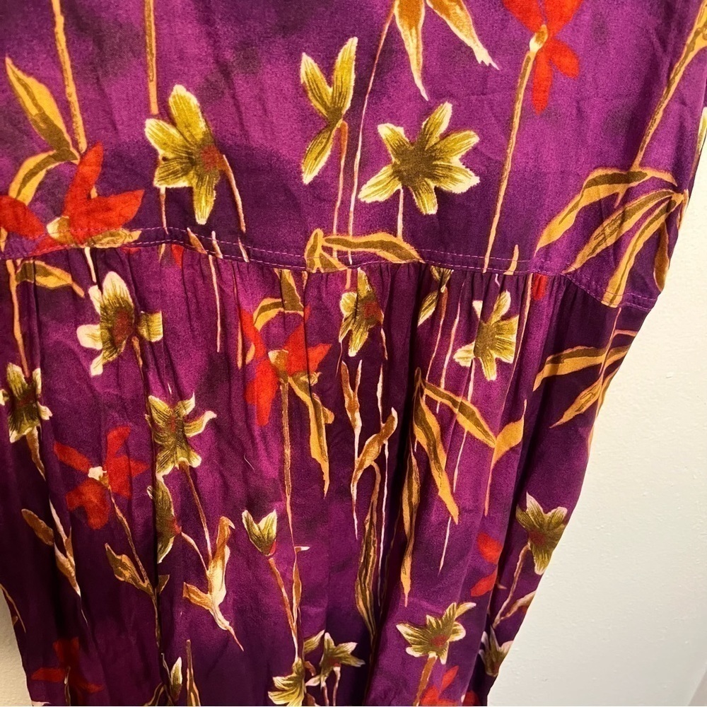 Vintage Caribou Sleeveless Dress Purple Floral - Picture 6 of 10